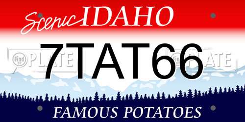 7TAT66 Idaho License Plate