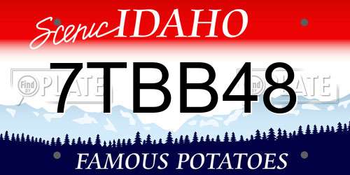 7TBB48 Idaho License Plate