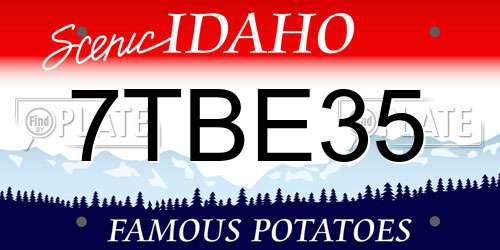 7TBE35 Idaho License Plate