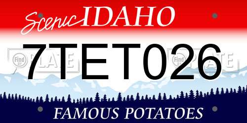 7TET026 Idaho License Plate