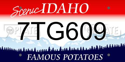 7TG609 Idaho License Plate