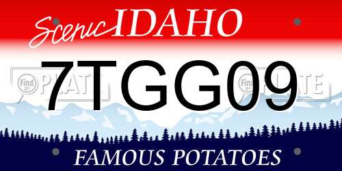 7TGG09 Idaho License Plate