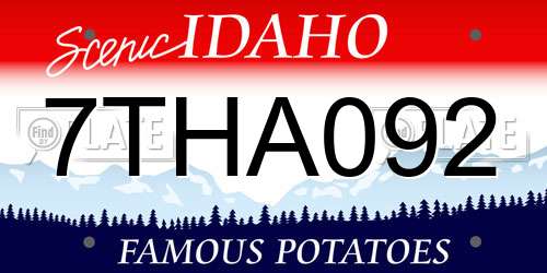7THA092 Idaho License Plate