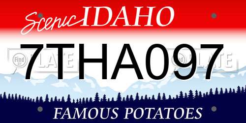 7THA097 Idaho License Plate