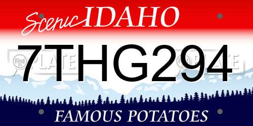7THG294 Idaho License Plate