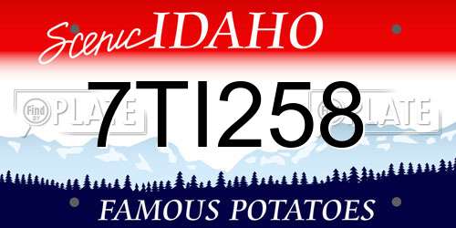 7TI258 Idaho License Plate