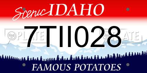 7TII028 Idaho License Plate