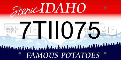 7TII075 Idaho License Plate