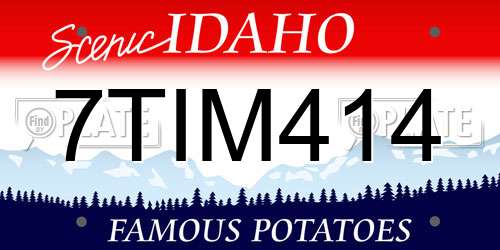 7TIM414 Idaho License Plate