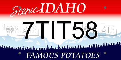 7TIT58 Idaho License Plate