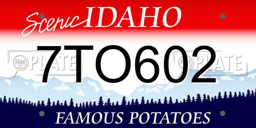 7TO602 Idaho License Plate
