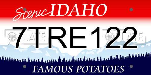 7TRE122 Idaho License Plate