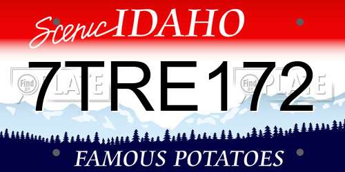 7TRE172 Idaho License Plate