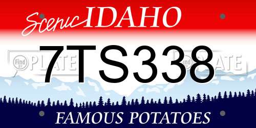 7TS338 Idaho License Plate