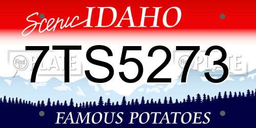 7TS5273 Idaho License Plate