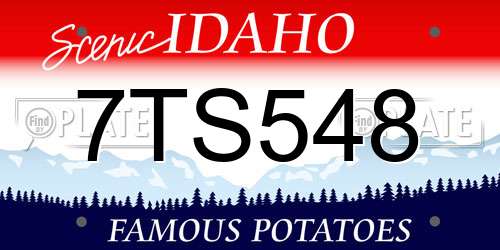 7TS548 Idaho License Plate