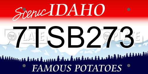 7TSB273 Idaho License Plate