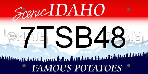 7TSB48 Idaho License Plate