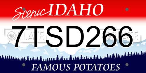 7TSD266 Idaho License Plate