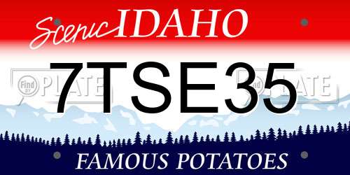 7TSE35 Idaho License Plate