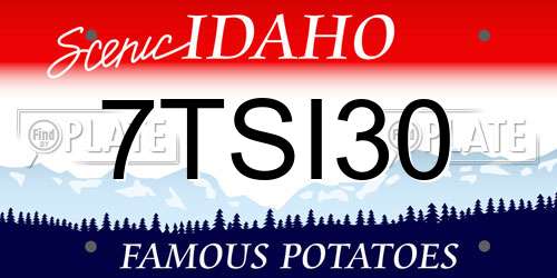 7TSI30 Idaho License Plate