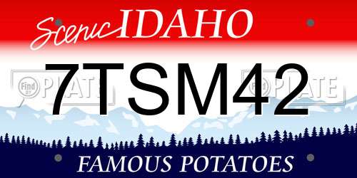 7TSM42 Idaho License Plate