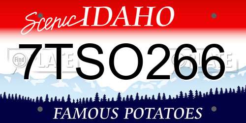 7TSO266 Idaho License Plate