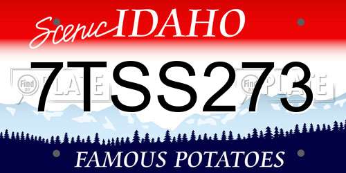 7TSS273 Idaho License Plate