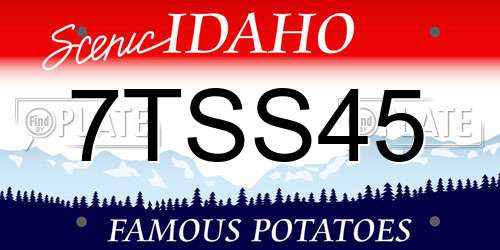 7TSS45 Idaho License Plate