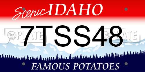 7TSS48 Idaho License Plate