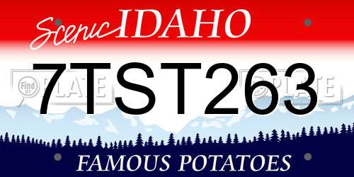 7TST263 Idaho License Plate