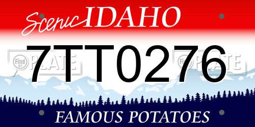 7TT0276 Idaho License Plate