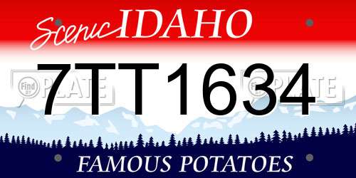 7TT1634 Idaho License Plate