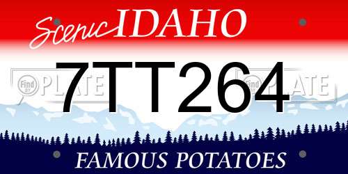 7TT264 Idaho License Plate