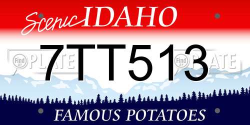 7TT513 Idaho License Plate