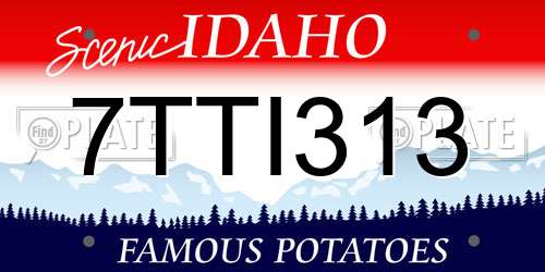 7TTI313 Idaho License Plate