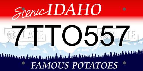 7TTO557 Idaho License Plate