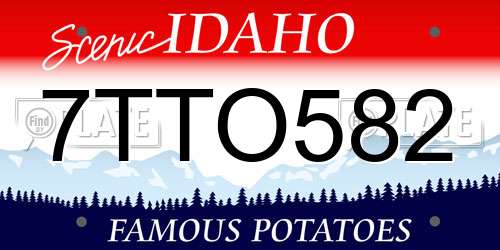 7TTO582 Idaho License Plate