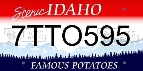 7TTO595 Idaho License Plate