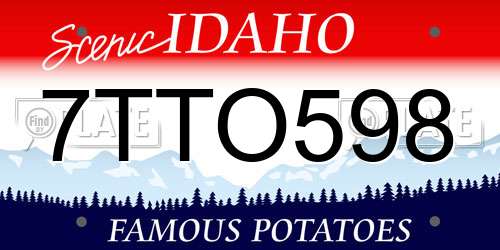 7TTO598 Idaho License Plate