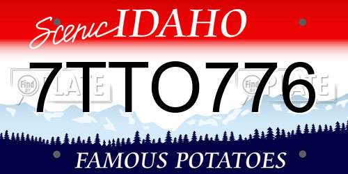 7TTO776 Idaho License Plate
