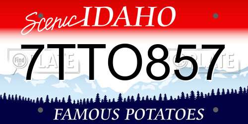 7TTO857 Idaho License Plate