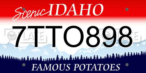 7TTO898 Idaho License Plate