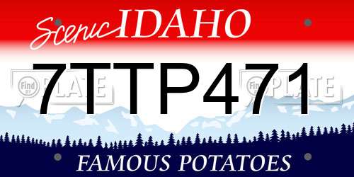 7TTP471 Idaho License Plate