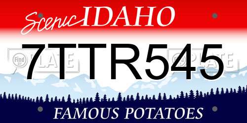 7TTR545 Idaho License Plate
