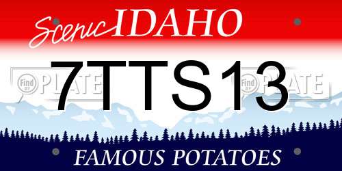 7TTS13 Idaho License Plate