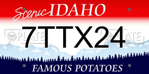 7TTX24 Idaho License Plate