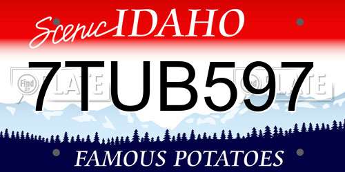 7TUB597 Idaho License Plate