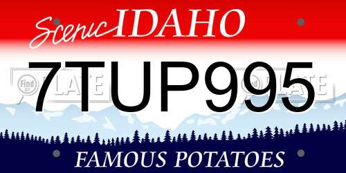 7TUP995 Idaho License Plate