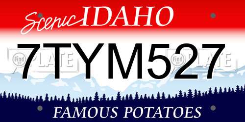7TYM527 Idaho License Plate